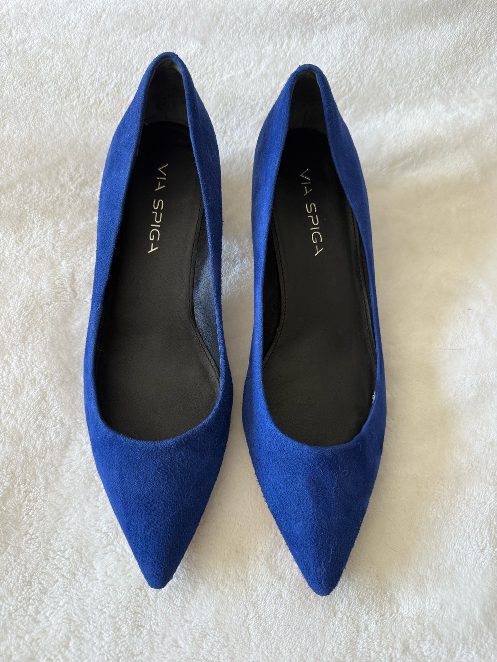 Via Spiga Pointed Toe Flats in Cobalt - NWOB